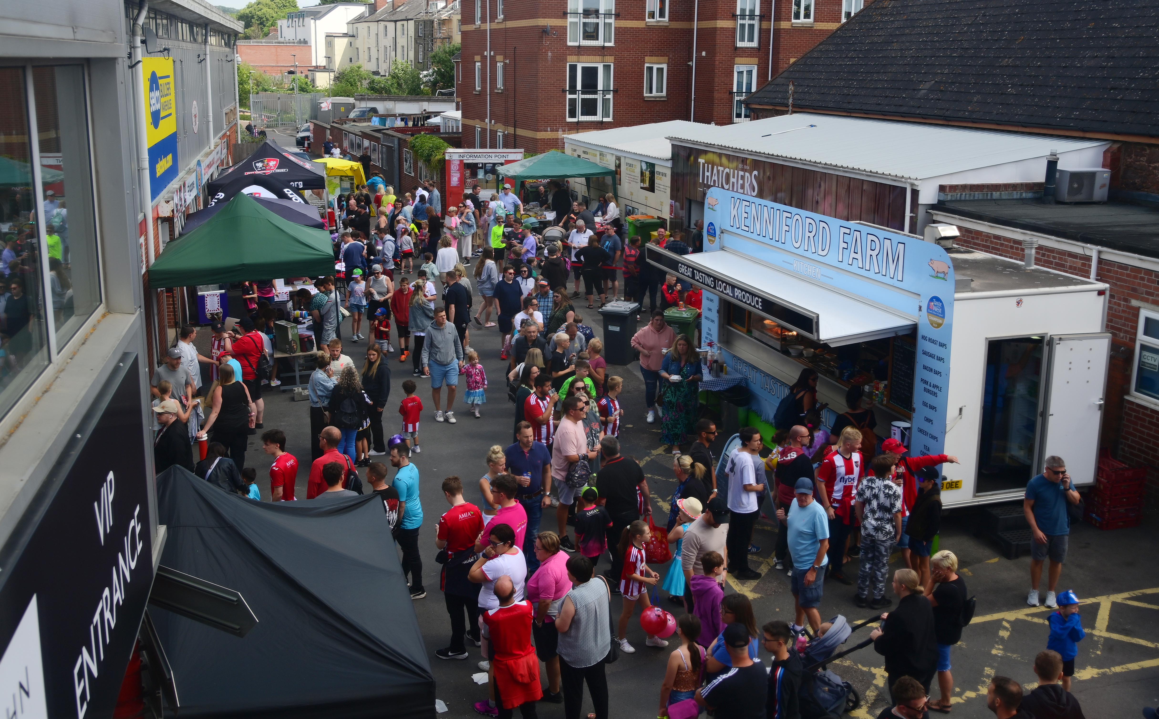 Busy fan zone before the match