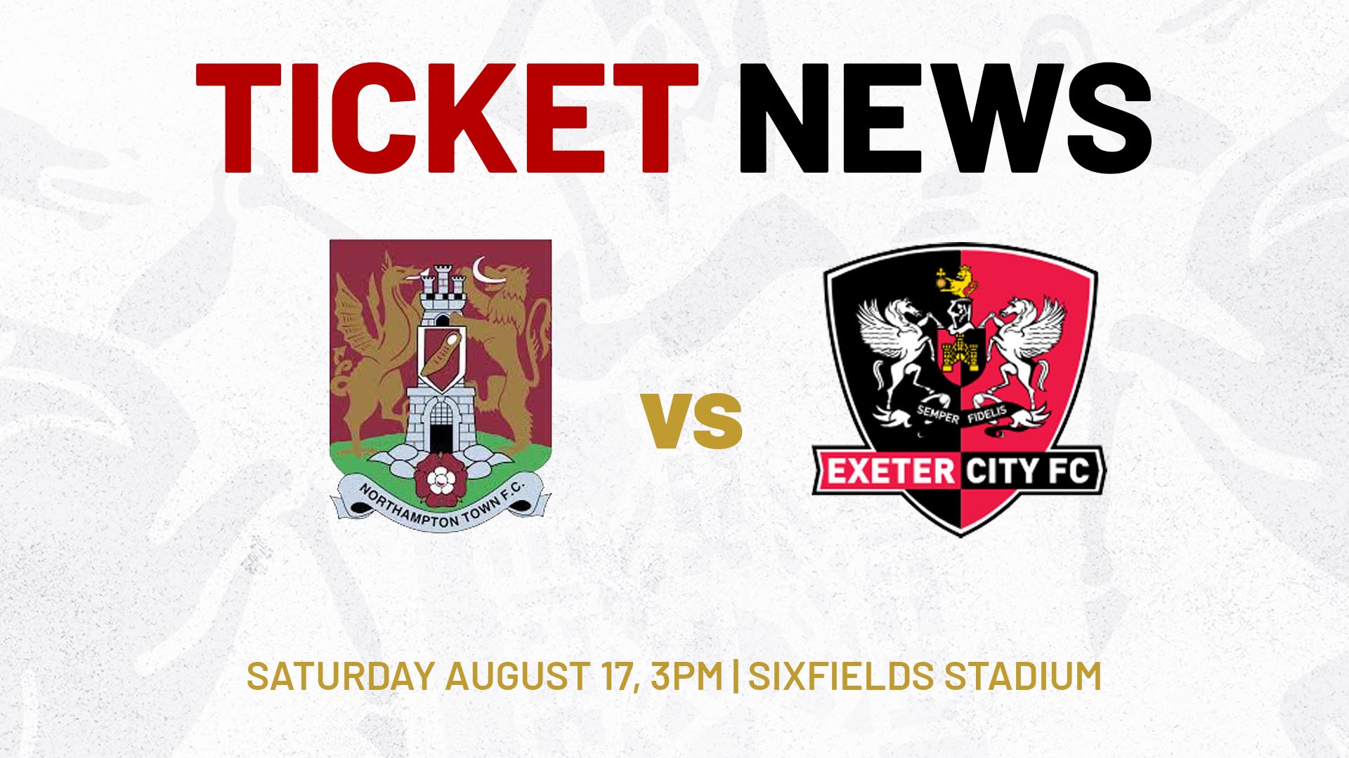 Northampton Town away ticket news image