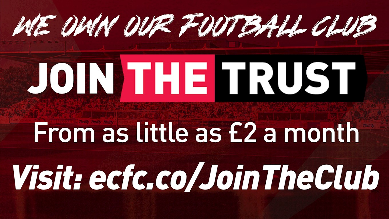 An advert for the Exeter City Supporters' Trust